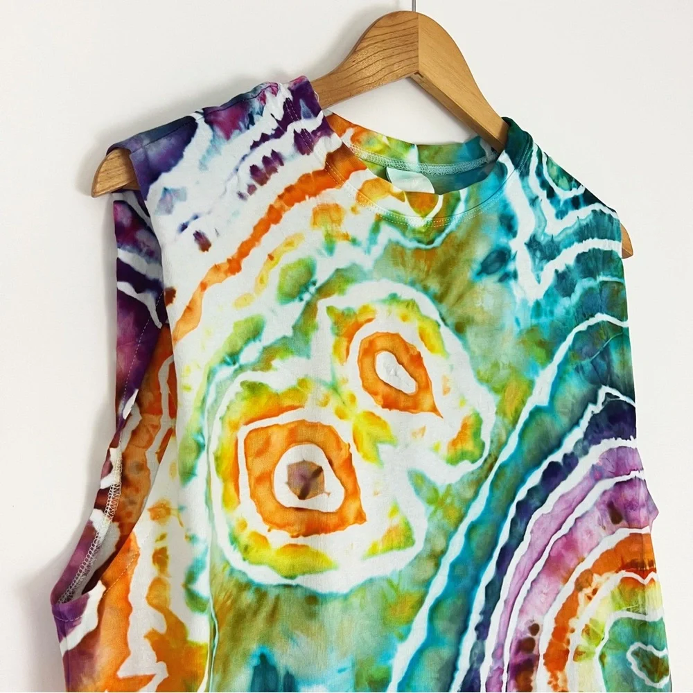 Hand-Dyed Sleeveless Jersey Dress | Size S - Picture 8 of 11